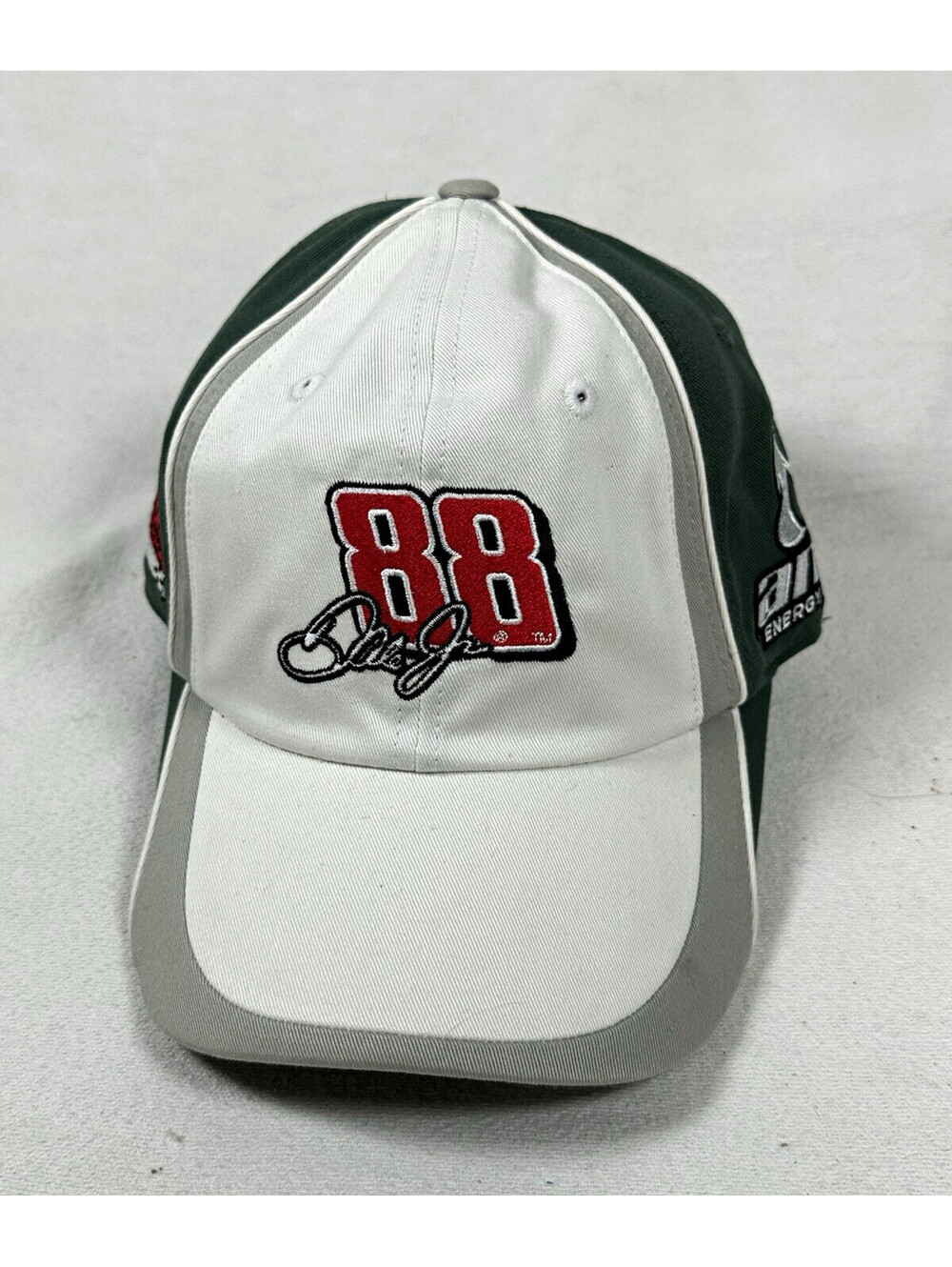 Dale Jarrett #88 NASCAR AMP Energy Auto Racing Cap White Green Gray